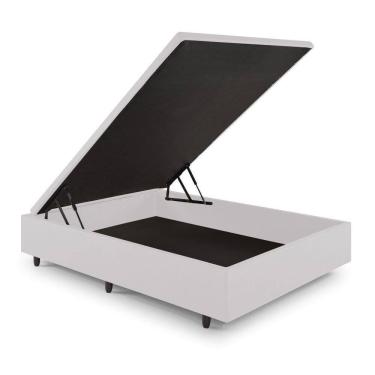 Imagem de Base Box Baú Viúva 128x188x34 cm Korino Linho Branco