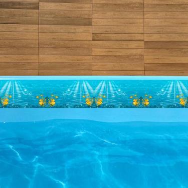 Imagem de Kit 10und Faixas Piscina Brilho Proteção Borda 100cm X 10cm fundo do m