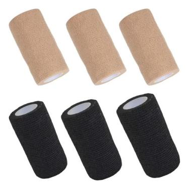 Imagem de Kit 3 Bandagem Elástica Adesiva Flexível Atadura Coban 10cmx4,5m - Lup