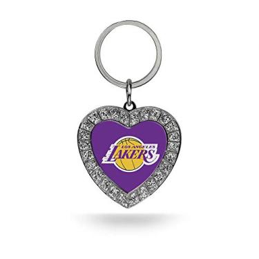 Imagem de Chaveiro NBA Los Angeles Lakers Metal Rhinestone Coração