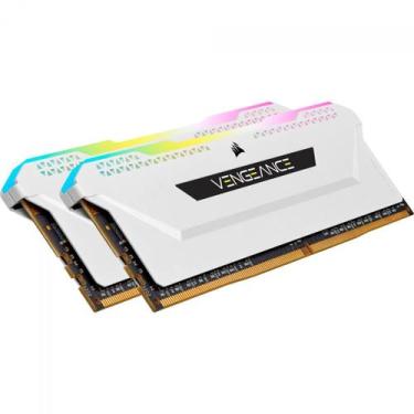Imagem de Memória RAM Corsair Vengeance RGB 32GB DDR4 3200mhz Branco