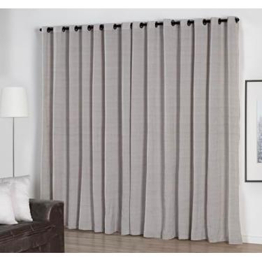 Imagem de Cortina Quarto Sala em Tecido Casca de Arvore 4,00m x 2,70m Ótimo Caimento - Cru