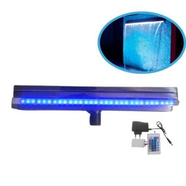 Imagem de Cascata Para Piscina De Aço Inox Embutir Na Parede 30 Cm Led - LD VEND