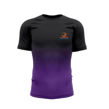 Imagem de Camiseta Unissex Summer Pro Roxa e Preta - Anti Odor + Proteção UV 50°C-Unissex