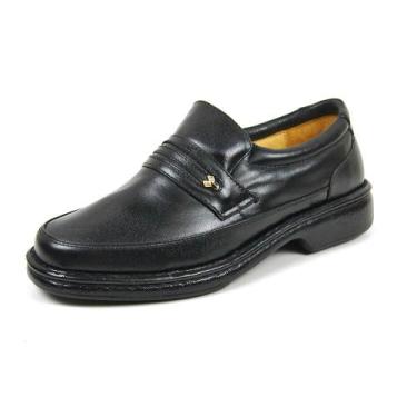 Imagem de Sapato Social Couro Masculino Bico Redondo Casual Conforto - IGO, 39, 