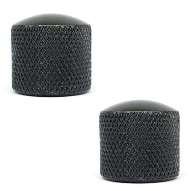 Imagem de KIT 2 Knob metal 18mm preto de encaixe guitarra KB20BK MXP