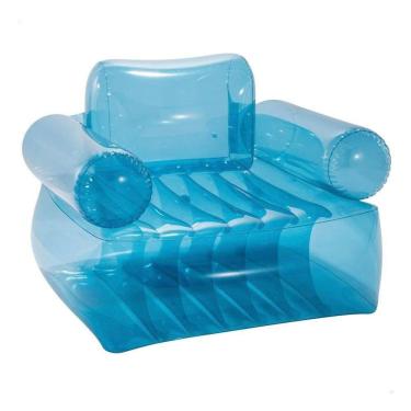 Imagem de Poltrona Inflável Beanless Apoio De Braço Azul Intex