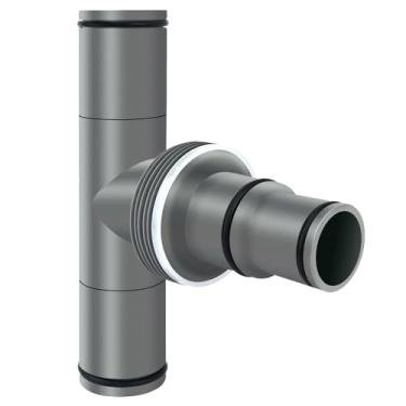 Imagem de Conector de mangueira de bomba de filtro, adaptador de mangueira de piscina de junta T de 3,8 cm a 3,8 cm para bombas de filtro de piscina e mangueira de natação acima do solo