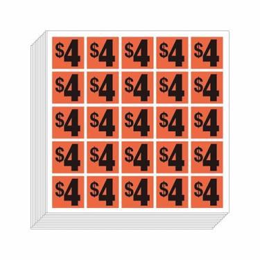 Imagem de DUGUTUL 500 adesivos quadrados de preço de US$ 4 | Etiquetas grandes de 2,5 x 2,5 cm | Qualidade premium para vendas de garagem, vendas de quintal e mercados de pulgas | Adesivo forte, impermeável e à