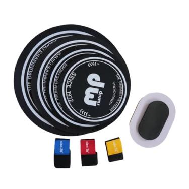 Imagem de TTETTZ Pads silenciadores para bateria de 10, 12, 14 e 16 polegadas, conjunto de almofadas silenciadoras para prática, surdinas para pratos para, com 3 Surdinas para Pratos