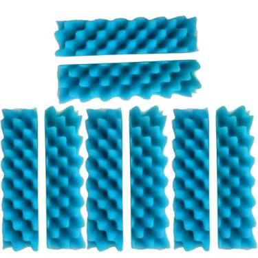 Imagem de Qzbhct 8 unidades de almofadas de filtro de espuma azul para aquário compatíveis com sistemas de filtragem Hagen Fluval 406, 407