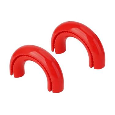 Imagem de JicSuXi 2 peças de capas para ganchos de reboque, acessórios para carro, acessórios resistentes, substituição direta, mangas de gancho de reboque vermelhas