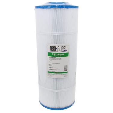 Imagem de Neo-Pure Filtro de piscina e spa PS-7L105-EA 19 x 49 cm, compatível com Filbur FC-6010, Darlly 77518, Unicel C-7685, Pleatco RC-PH100/105 e Harmsco ST/105