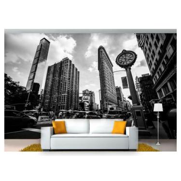 Imagem de Papel De Parede Cidade Nova York Relogio Rua Ncd225 - Você Decora