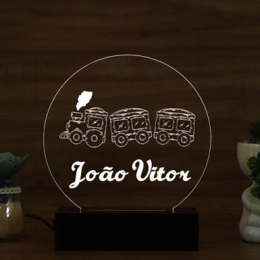 Imagem de Luminária Abajur Trenzinho LED Branco - Bold