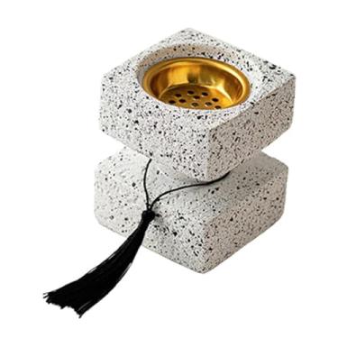 Imagem de Bothyi Queimador de Incenso Porta-Incenso Centro de Mesa Compacto Resina Artesanal Incensário Fragrância para Casa para SPA Meditação Sala de Chá Quarto, Branco, S