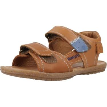 Imagem de Naturino Sandália Taror para meninos (bebê/criança pequena), conhaque/azul, 5 Toddler