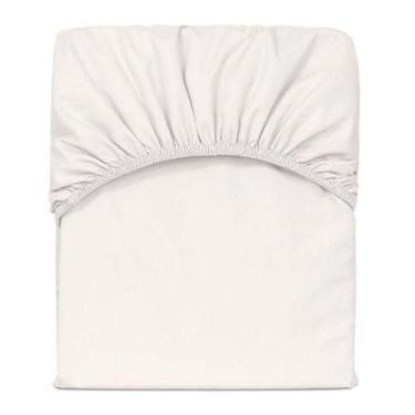 Imagem de Lençol Avulso King Slim Com Elástico Percal 200 Fios - Branco - CASA P