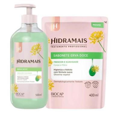 Imagem de Kit 1 Sabonete Erva Doce 500ml 1 Refil Erva Doce 400ml Hidramais