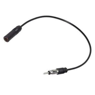 Imagem de Yuslao Extensão de antena de rádio AM FM 50 cm 50 cm plugue DIN para soquete RG174 Cabo de extensão de antena de carro para veículo caminhão unidade de cabeça estéreo CD Media Receiver Player