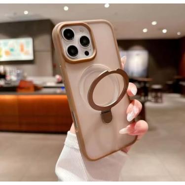Imagem de Capa para iPhone 16 Pro Max 6,7 Polegadas,Proteção Contra Quedas de Nível Militar à Prova de Choque, Capinha Traseira Translúcida Fosca, Anti-Impressão Digital Case Matte (Titânio-Deserto)