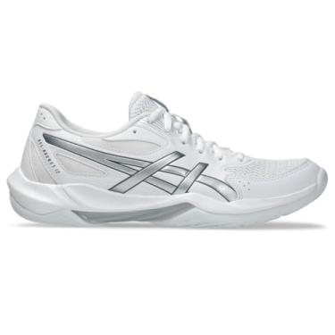 Imagem de ASICS Tênis feminino de vôlei Gel-Rocket 12, Branco/prata pura, 36