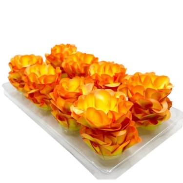 Imagem de Kit Forminhas para Doces Finos Formato Flor Para Festa 40/80/120 Aniversário Batizado Casamento(AMARELO QUEIMADO,KIT 80 FORMINHAS)