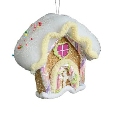 Imagem de Fancyes Pingentes de árvore de Natal Estatuetas de Natal Artes Enfeites Pendurados Decoração de Natal para Ano Novo Vitrine de Loja Mesa Aniversário, Estilo D, Tamanho real