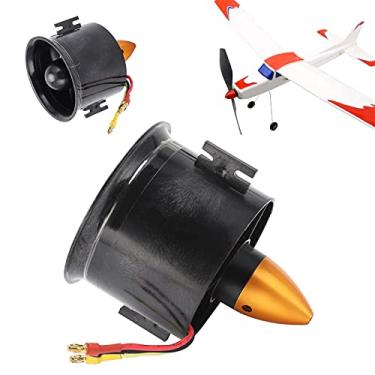 Imagem de Cryfokt Alumínio de Alumínio RC Ducted Fan Com Motor, 70mm EDF 6 Blades Dutos Fan Com QF2822-3000KV 4S Motor RC Sem Escova para RC Airplane, Desempenho Estável