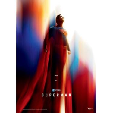 Imagem de MIGHTYPRINT DC Comics – Superman 2025 – Pôster do filme – Arte de parede 43 x 61 cm – Oficialmente licenciado Homem de Aço colecionável – Ideal para presentear e colecionar