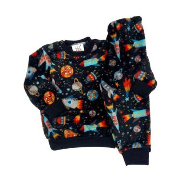 Imagem de Conjunto Fleece Bebê Peluciado Inverno Quentinho Infantil - Fofotinhos