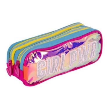 Imagem de Estojo escolar c/ 2 compartimentos sestini y neon - sestini