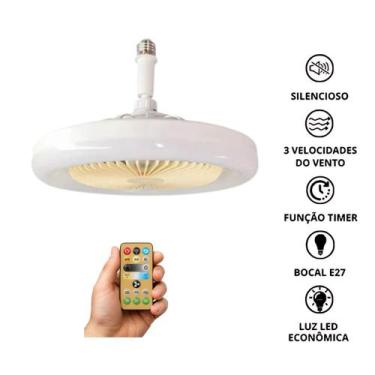 Imagem de Lâmpada de Teto com Ventilador LED E27, 30W, Para Todos os Ambientes d