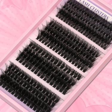 Imagem de Himirell Kit de extensões de 280 peças - 60D 80D 100D 120D Vison Individual Eye Lash Clusters 12-18 mm com D Curl Downy Wispy Lash Clusters para extensão de cílios em casa