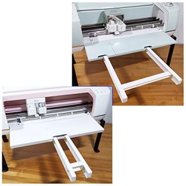 Imagem de Bandeja de extensão compatível com Cricut Maker3 e Explore Air3 Air2 Air, suporte extensor de tapete de corte para série Maker and Explore Air (branca)
