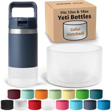 Imagem de Jmoe USA Bota de silicone para garrafa Yeti Rambler Jr de 340 g e 510 g | Manga de 2 mm | Bota antiderrapante | Protetor para o fundo da sua garrafa | Protege contra danos | Silicone livre de BPA