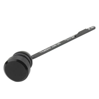 Imagem de UGPLM 0710-0002 ferramenta vareta do tanque de óleo liga de alumínio acessórios automotivos vareta de temperatura do óleo medidor de nível do tanque de óleo, PRETO