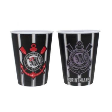 Imagem de Jogo 2 Copos Plástico 3D 400ml - Corinthians - Mileno
