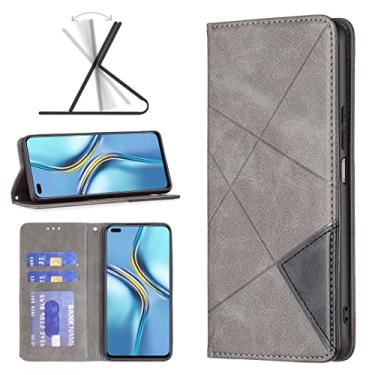 Imagem de HONGYAN Capa de telefone Para honra x20 Prismatic Invisible Magnetic Leather Phone Capa protetora