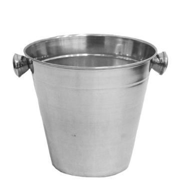 Imagem de Balde De Gelo De Inox Redondo Com Alça 900ml 11,6x12,3cm De Ø - GIFTUT