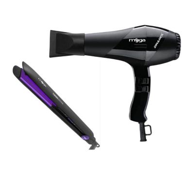 Imagem de Kit Mega - Secador De Cabelo Dinamix 2000W 220V + Prancha Turbo Action 230ºc Biv