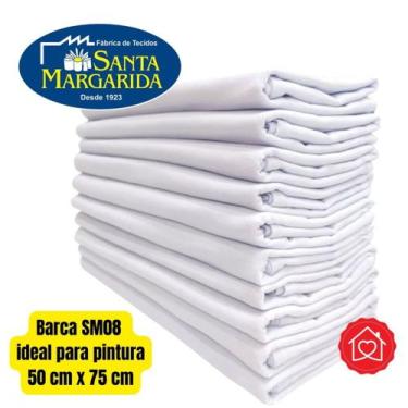 Imagem de Kit 12 panos de prato para pintura SM08 branco Santa Margarida 50 cm x