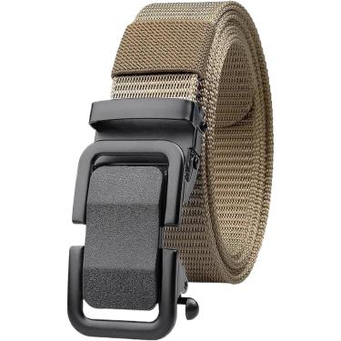 Imagem de Cinto Masculino De Lona De Nylon Web Cinto De Fivela Automática Cinto Tático, Khaki, 125