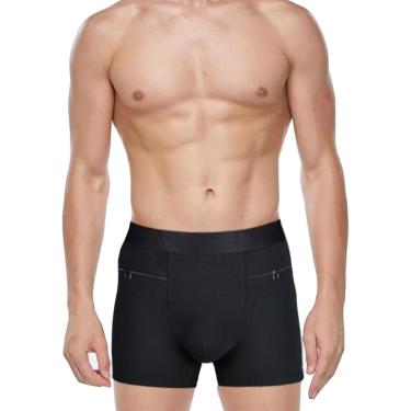 Imagem de Calcinha De Bolso Masculina Cueca Boxer Bolso Oculto Secreto Roupa Interior De Viagem Com Bolso Frontal Secreto, Style2, S