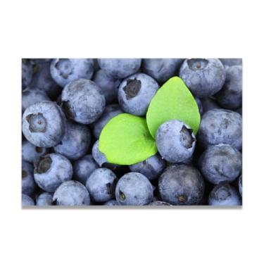 Imagem de Coberto com folhas verdes frutas frescas e cenário real impressão em tela – arte de parede vibrante para decoração de cozinha e sala de estar 20 x 30 cm sem moldura