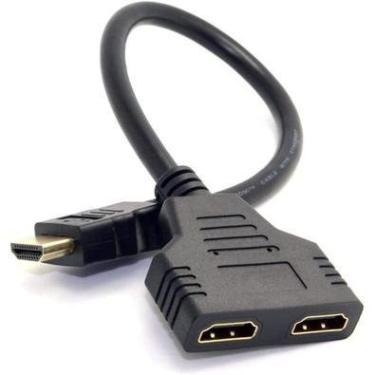Imagem de Cabo Duplicador HDMI Em Y - 1 Entrada, 2 Saídas Splitter 1x2  - Tomate
