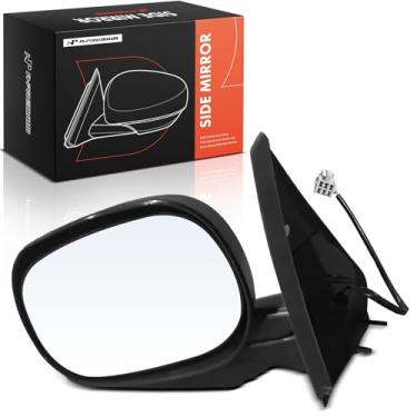 Imagem de A-Premium Espelho retrovisor traseiro externo preto dobrável manual não aquecido - compatível com Dodge Ram 1500 2500 3500 Van 1999-2003, B1500 B2500 B3500 1998