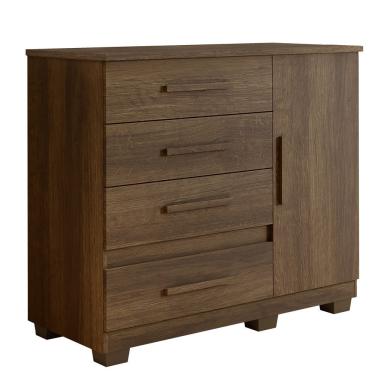 Imagem de Cômoda New Florença 4 Gavetas 1 Porta Com Sapateira -benetil Imbuia