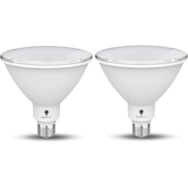 Imagem de Pacote com 2 lâmpadas LED reguláveis de alta potência PAR38 20W 250 Watt Equivalentes a 2800 lúmens lâmpadas LED superbrilhantes à prova d'água E26 6000K Daylite Spotlight para segurança quintal