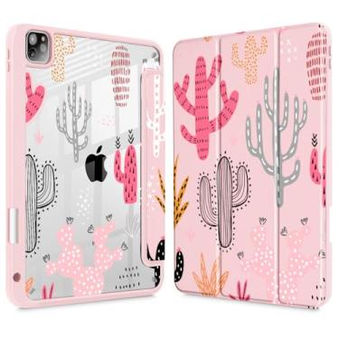 Imagem de Mektron Capa para iPad Pro 12,9 polegadas M2 2022 compatível com iPad Pro 12,9 polegadas 6ª/5ª/4ª/3ª geração 2021 2020 2018 capa para tablet com capa traseira transparente à prova de choque para iPad